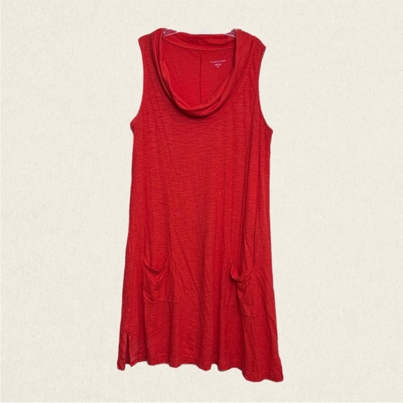 Eileen Fisher Sleeveless Cowl Neckline Hemp/Organic Cotton BlendDress. - Picture 3 of 9